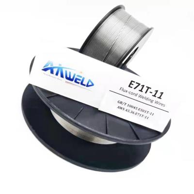 China Used in the field where the armouring of gases not needed all welding wire kings without gas self shielded flux cored aws wires e71t-11 for 0.8mm 15kg for sale