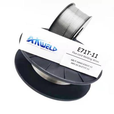 China Used in the field where the armature gas not needed factory to sell all welding wire carbon steel kings gasless flux cored wire AWS A5.20 E71T-11 0.8mm 15kg for sale