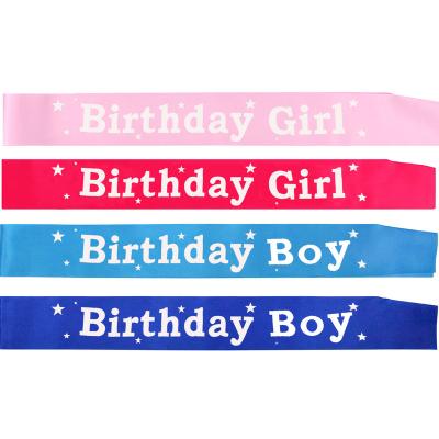 China 160*9.5cm Jiayi best-selling happy birthday sash birthday boy or girl satin sash for birthday party for sale