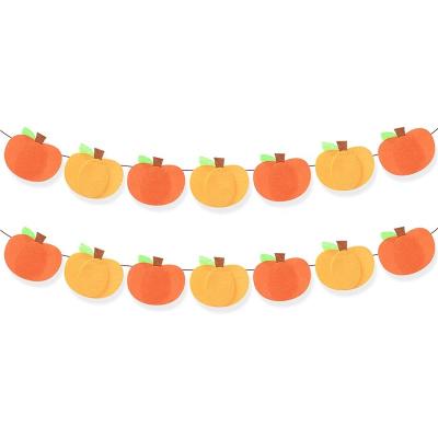 China Letter ; pumpkin; wholesale leaf thanksgiving decorations happy autumn pumpkin paper banner garland for sale