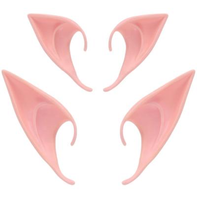 China Wholesale Latex Fairy Dress Up Costume Pixie Ear Light Color Soft Latex Elf Ears For Halloween Party Supplies for sale