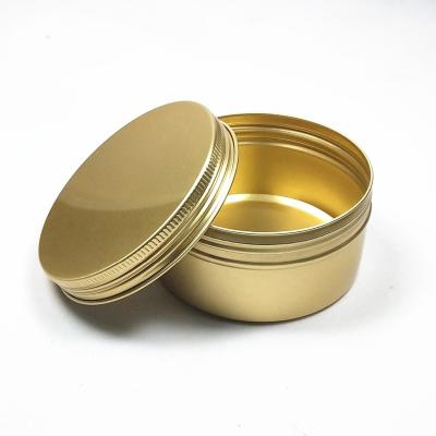 China Wholesale Container Factory Delivery Quick Stock 20ml To 250ml Small To Large Empty Gold Tin for sale