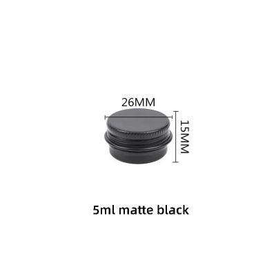 China 0.17oz 5ml Cosmetic Matte Black Aluminum Cans Tin Can Jar Screw Top Metal Lid Containers For Lip Balm, Crafts, Sample Jar Rose Gold for sale