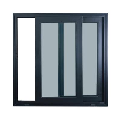 China 2021 Folding Screen New Design Tempered Double Glass Aluminum Sliding Windows Tinted Glass Sliding Window for sale