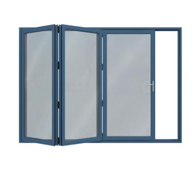 China AS2047 AS1288 Australian Standard Aluminum Bi-fold Windproof Door for sale