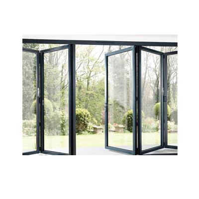 China High qualityframeless aluminum interior silent bi-fold aluminum door waterproof with locks for sale