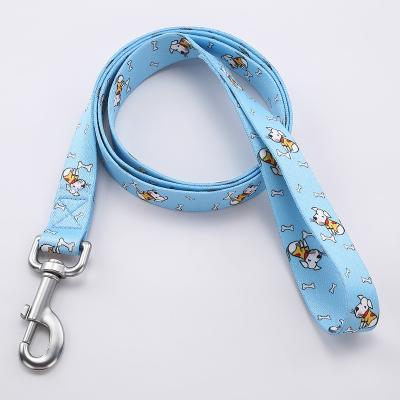 China Adjustable Training Pet Dog Leash Quick Release Collars Nylon Leashes Outdoor Lead for sale