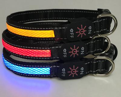 China Reflective Adjustable Flash LED Dog Training Collar, Dog Collars Luminous Fluorescent Pet Supplies for sale