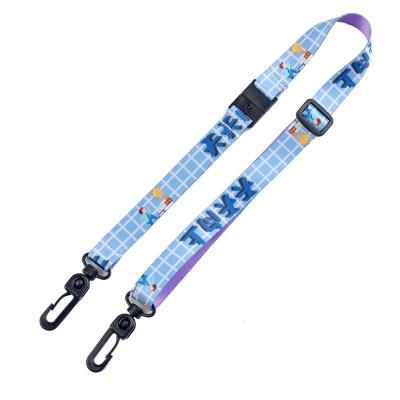 China Wholesale Custom Colorful Adjustable Waist Hanging Masking Lanyard Neck Strap Face Loose Lanyard For Company School Factory for sale