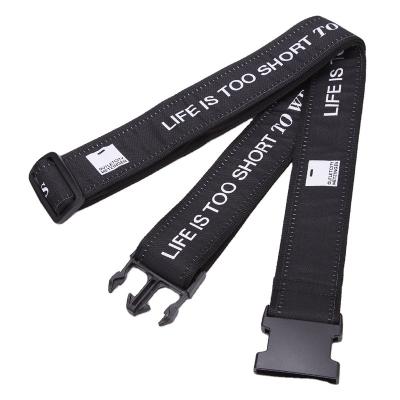 China Wholesale Custom Plastic Fasion Side Quick Release Buckle Safety Adjustable Luggage Belt/Strap for sale