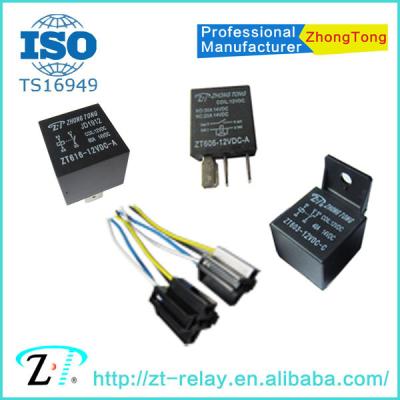 China Silver Alloy 12v 24v 4pin 5pin 30a 40a 60a 80a Auto Relay Time Delay Relay Circuit for sale