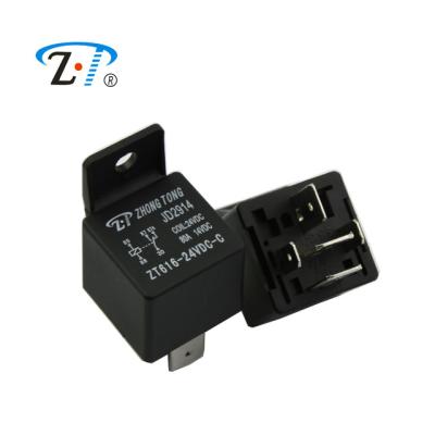 China ZT ZT616-24V-C sealed 5pin 12v 80a auto relay for sale