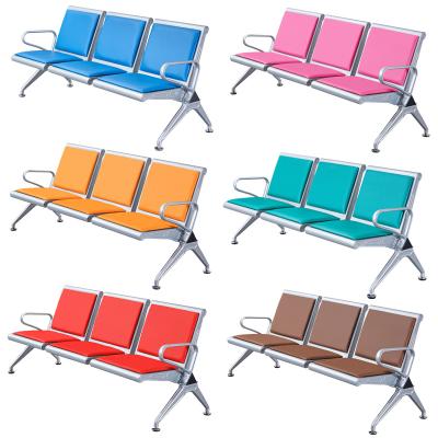 China YZCG-60 Contemporary Row Chair Airport Chair Reinforced and Thickened Stainless Steel Hospital Three Person Bench Waiting Chair for sale