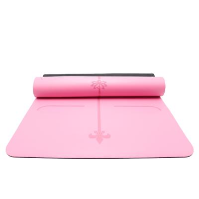 China Durable FANDING Double Side PU Biodegradable Foldable Yoga Mat Cheap Outdoor Natural Rubber Yoga Mat High Quality OEM Customize Logo for sale