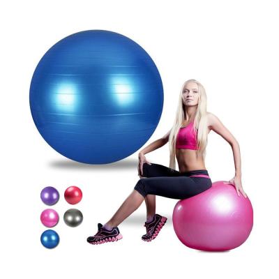 China Eco-friendly Yoga Exercise FANDING PVC 55cm Yoga Ball Anti Burst Balance With Hand Pump Yoga Massage Ball for sale