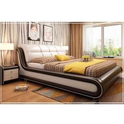 China Leather Furniture (Other) Adjustable Wholesale Modern Bedroom Furniture Solid Wood King Size Bed for sale