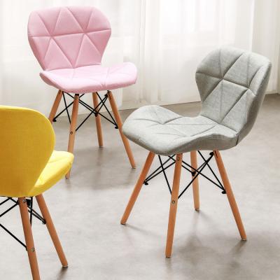 China Adjustable Fabrics (Other) Modern Home Kitchen Furniture Pink Leather Butterfly Wing Dining Chair for sale