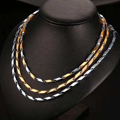 China TRENDY Fashion 4mm Prevent Allergy Stainless Steel Seed Chains Necklace for sale