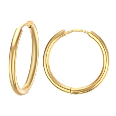 China TRENDY gold round stainless steel fashion circles wholesale earring for women and girl for sale