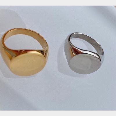 China FASHIONABLE White Gold Rings Jewelry Stainless Steel Bulky Ring Bands for sale