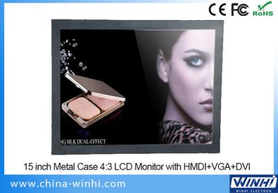 China HDMI VGA DVI HD Lcd Monitor , 15 inch 1080p Wall Mounted Computer Monitor for sale