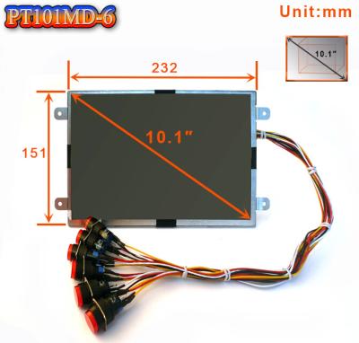 China Botón óptico del auricular de Digitaces hacia fuera 3,5 milímetros exhibición del monitor LCD de 10 pulgadas en venta