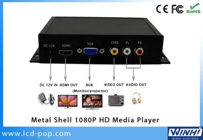 Κίνα Αυτόματος πλήρης HD Media Player παιχνιδιού HDMI τηλεχειρισμός VGA CVBS προς πώληση