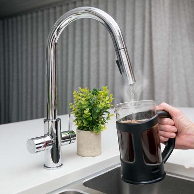 China Pull Out Spray 4 In 1 Pull Out Classic Design Child Safety Lock Model Boiling Water Faucet for sale