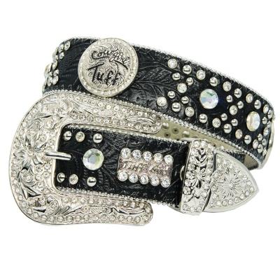 China Wholesale ALLOY rhinestone studded bling western belt for cowgirl and cowboy for sale