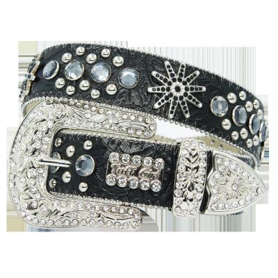 China ALLOY Texas Rodeo Horse Spur Concho Western Rhinestone Belt For Women 115cm for sale