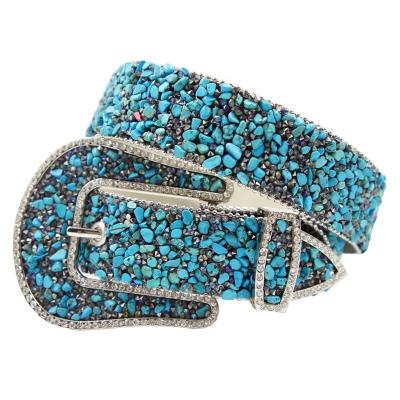 China ALLOY TUFFGIRL brand new belt for women fashion rhinestone songstone western denim soft belt 115 for sale