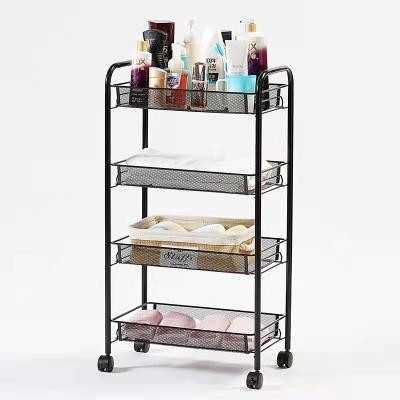 China Sustainable 3/4/5 Tier Rolling Heavy Duty Cart With Wheels Storage Carts Utility Organizer for sale