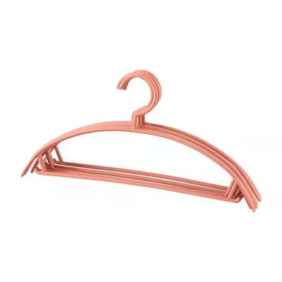 China Customization semicircle seamless plastic plastic hanger, adult household children's macaron color non-slip hanger, clothes hanger wholesale for sale