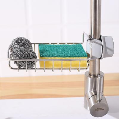 China Viable Storage Drain Wiper Cloth Dish Sponge Dish Pool Rack Storage Kitchen Rack Kitchen Rack Stainless Steel Faucet Dry Rack for sale