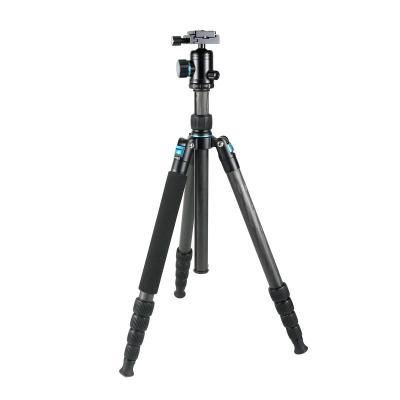 China 5 Sections PORTABLE For Heavy Duty Mini Tripod Carbon Fiber Tripod Leg Carbon Fiber Camera Tripod for sale