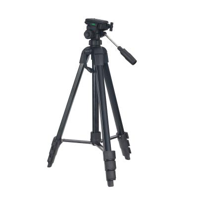 China 2022 New Arrival Cheap PORTABLE Professional Video Camera Phone Aluminum 4 Section Tripod With 1/4 Dish Max Load 5kg Quick Release for sale