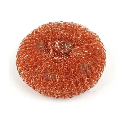 China Sustainable 25g*2pcs pure copper scourer /clean steel ball/scrubber/kitchen scourer for sale