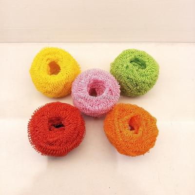 China Sustainable Colorful Kitchen Cleaning Ball With Fiber Scrubber Eco - Friendly for sale