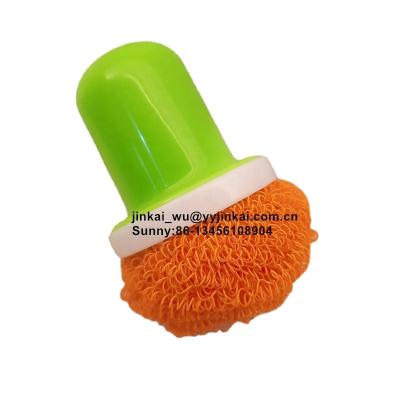 China Durable Nano Fiber Dish Scrubber Non-Scratch Scouring Pads For Cookware Nonstick Ring Scourer, Assorted Colors 1pcs with 1handle for sale