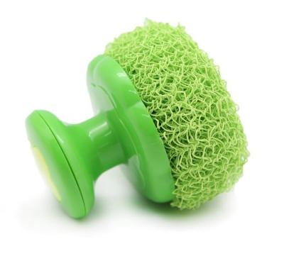 China Polyestor Sustainable Fiber Sprial Scrubber With Non Rust Cleaning Kitchen Recyclable for sale