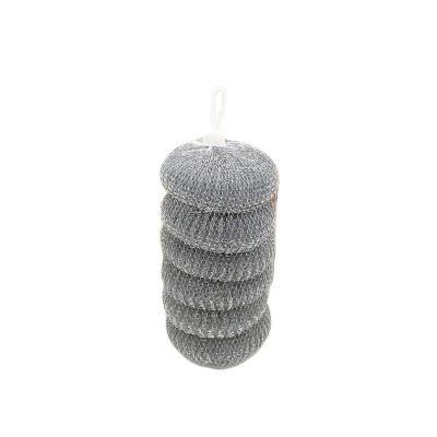 China Sustainable Net Bag Packing Galvanize Wire Mesh Pot Scourer /zinc Coated Scrubber for sale