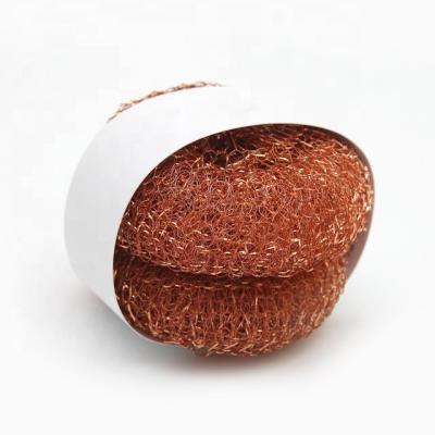 China 20g*2/pure copper wool scrubber/No rust wrapper sustainable and eco-friendly for sale