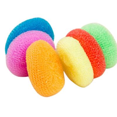 China Sustainable Household Kitchen Cleaning Mesh Plastic Scrubber Cleaning Ball for sale