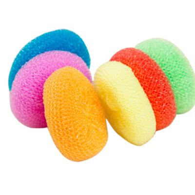 China Viable Individual Colorful Plastic Bathroom Kitchen Washing Dish Pack Scourer Oil Cleaning Scourer for sale