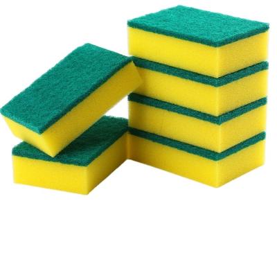 China Durable Double Side Scouring Pad Scourer Cleaning Sponge Kitchen Non Woven Fabric for sale