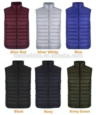 China 2021 Men's Breathable Duck Down Sleeveless Jacket Winter Breathable Light Weight White for sale