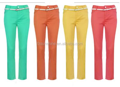 China Colorful Breathable Breathable Cotton Golf Pants For Ladies for sale