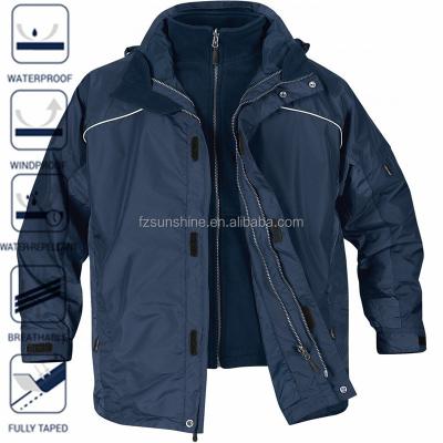 China Breathable Waterproof Active 3 In 1 Fleece Lined Jacket for sale