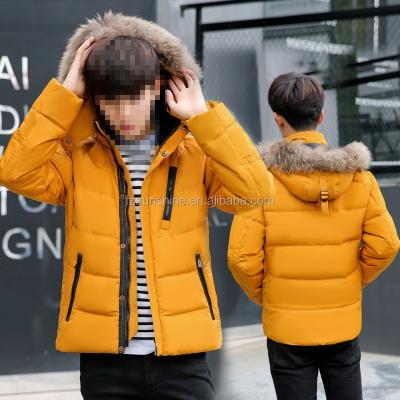 China 2016 Winter Customs Breathable Fur Hood Men Russian LOGO Breathable Jacket for sale