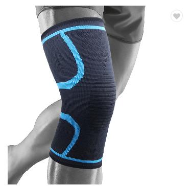 China Adjustable Elasticity Breathable Non-slip Knee Brace Compression Support Nylon Knitted Knee Sleeve For Running Sports for sale